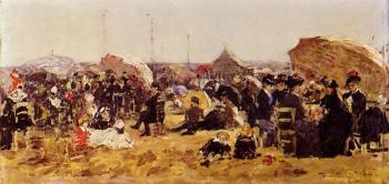 Eugene Boudin : Beach at Trouville